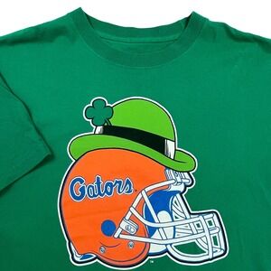 Florida Gators T-Shirt Mens XL Green St Patricks Day Leprechaun Hat Football Tee